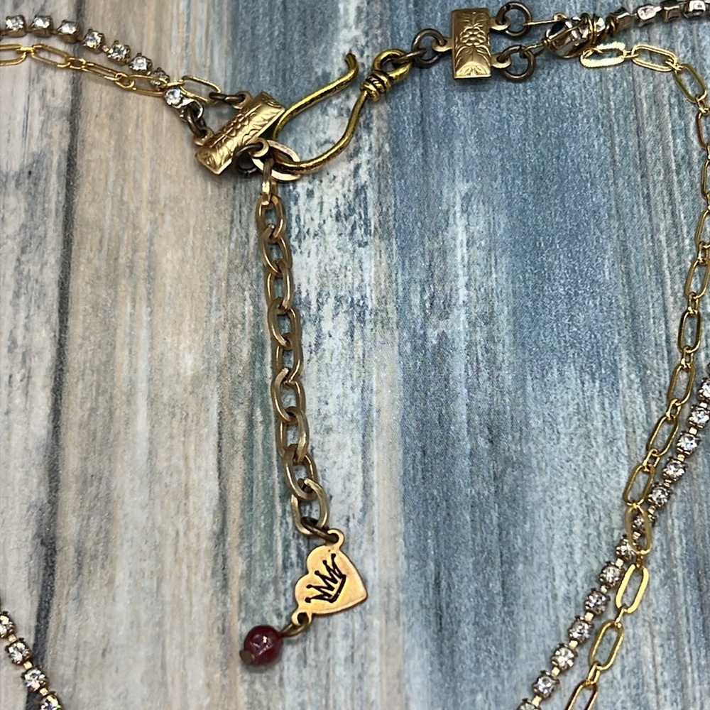 ⭐️Adorned crown patriotic July 4the star spangled layer necklace - Picture 4 of 11
